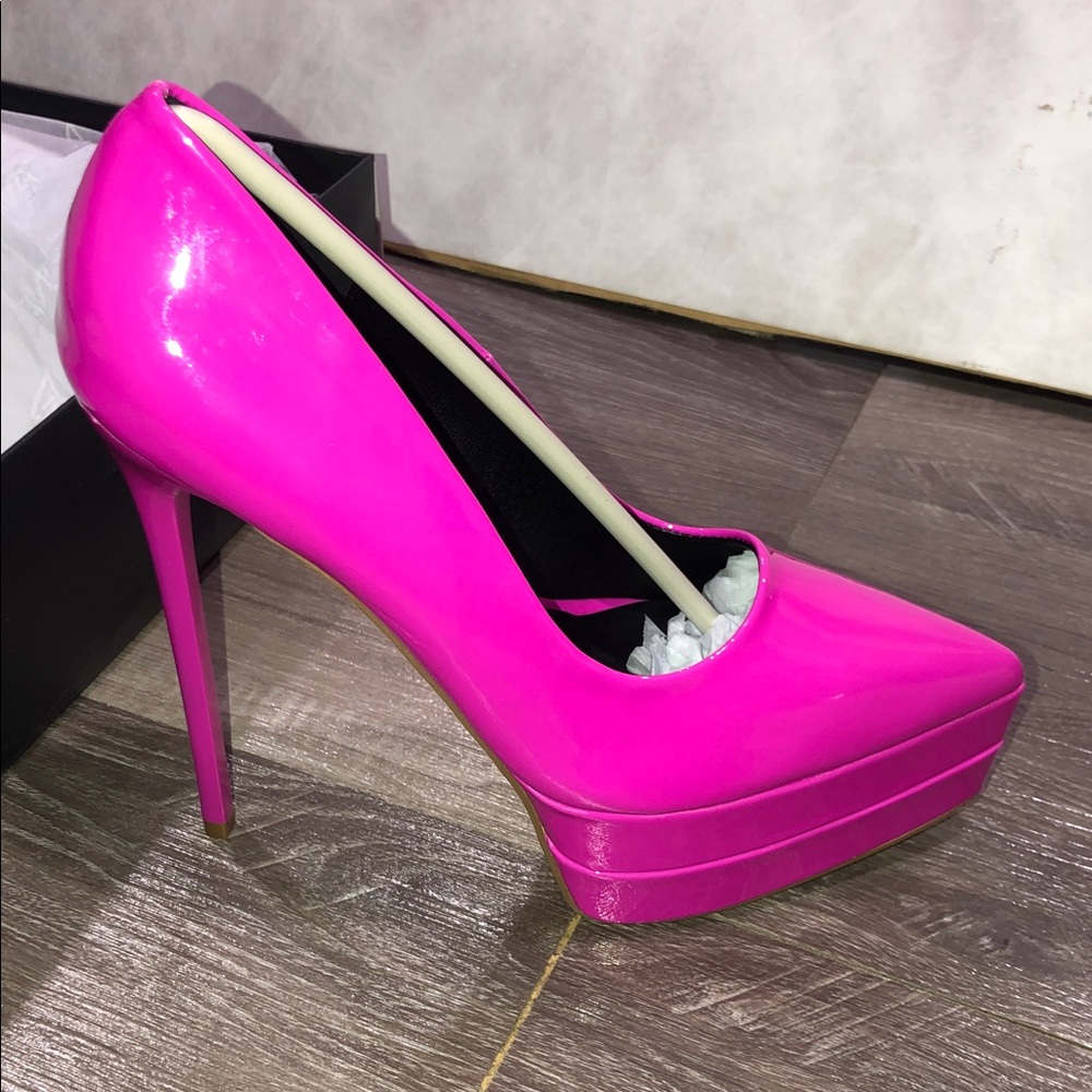 Liliana Hot Pink Platform Heels Pumps New